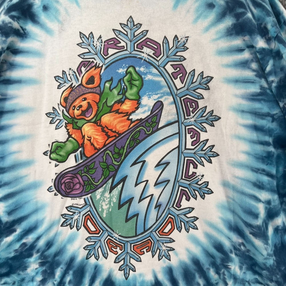 Vintage 1994 Grateful Dead Snowboard Ski David Opie Tee Shirt Adult Large READ
